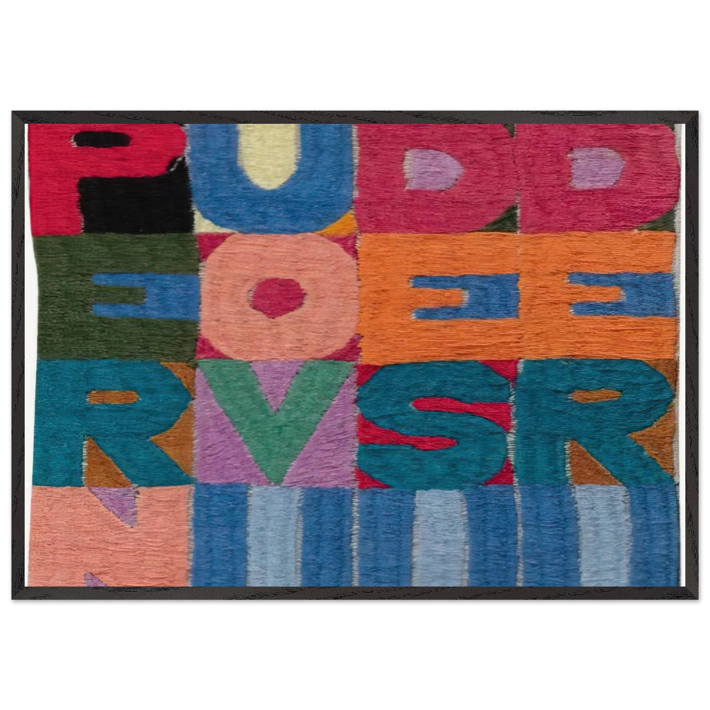 PER NUOVI DESIDERI 1977 - Alighiero Boetti Framed Art Print – Black Wooden Frame - Default Title - -Framed Art Print