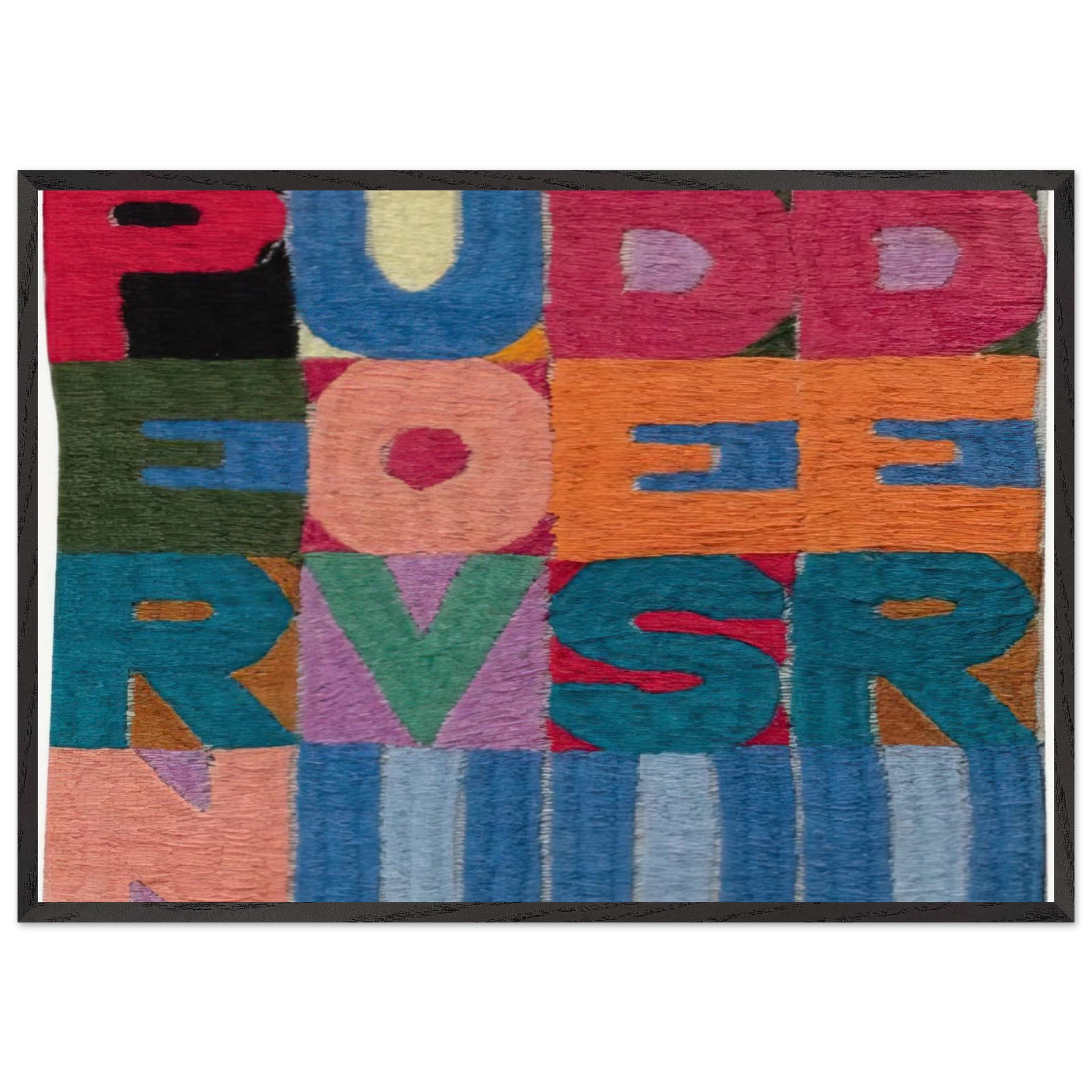 PER NUOVI DESIDERI 1977 - Alighiero Boetti Framed Art Print – Black Wooden Frame - Default Title - -Framed Art Print