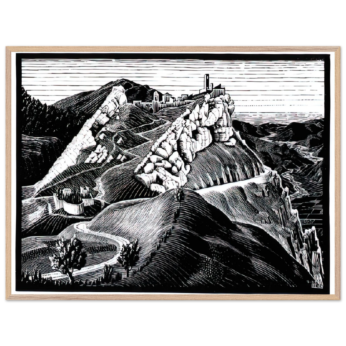 MC Escher - ESCHER (16) Wall Art - 30x40 cm / 12x16 inches - Fine Art Poster - -