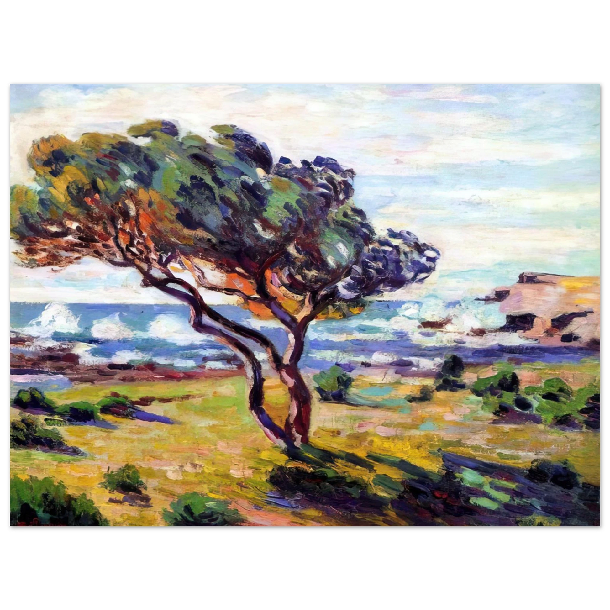 Armand Guillaumin - Rafales de vent, Le Brusc - 1911 Fine Art Poster - Default Title