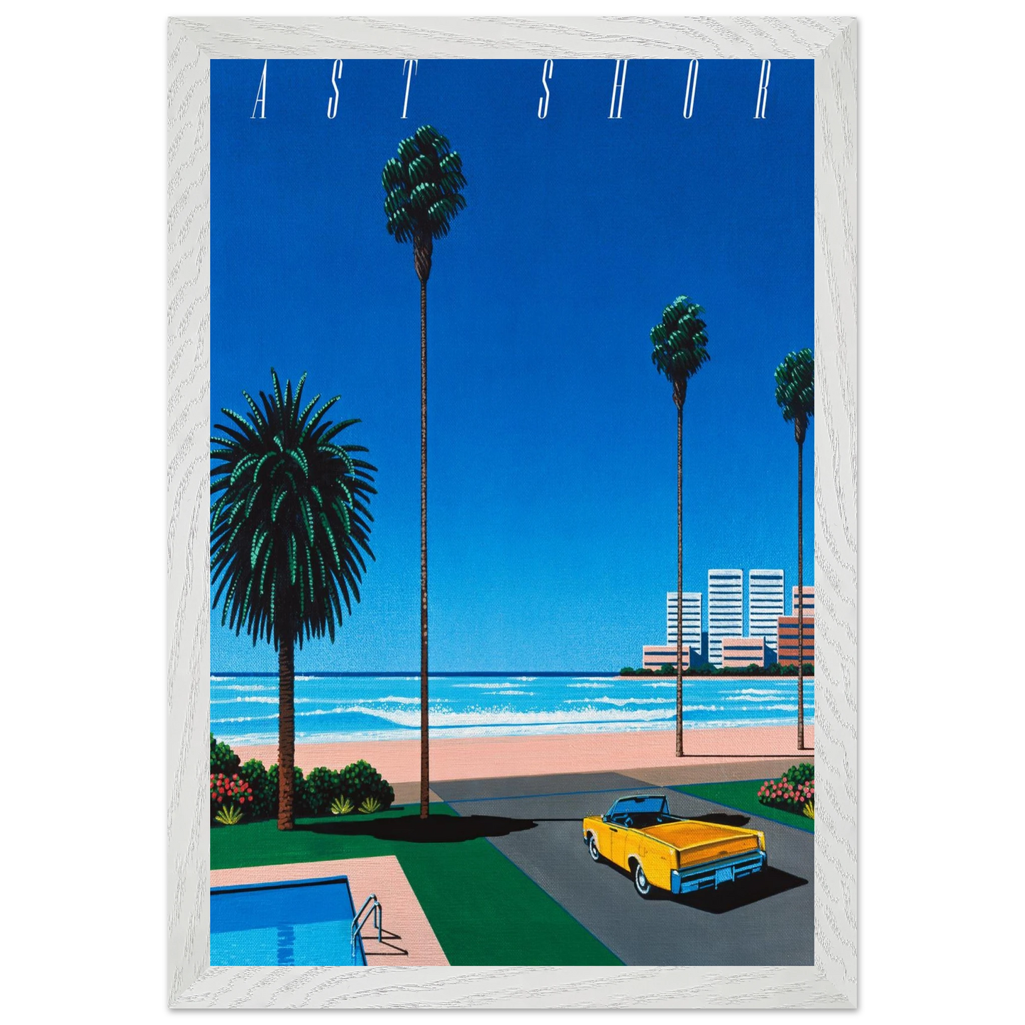 Hiroshi Nagai - Bronze - East Shore Wall Art - 21x29.7 cm / 8x12" - Premium Wooden Framed Poster With Fine Art Paper - White frame
