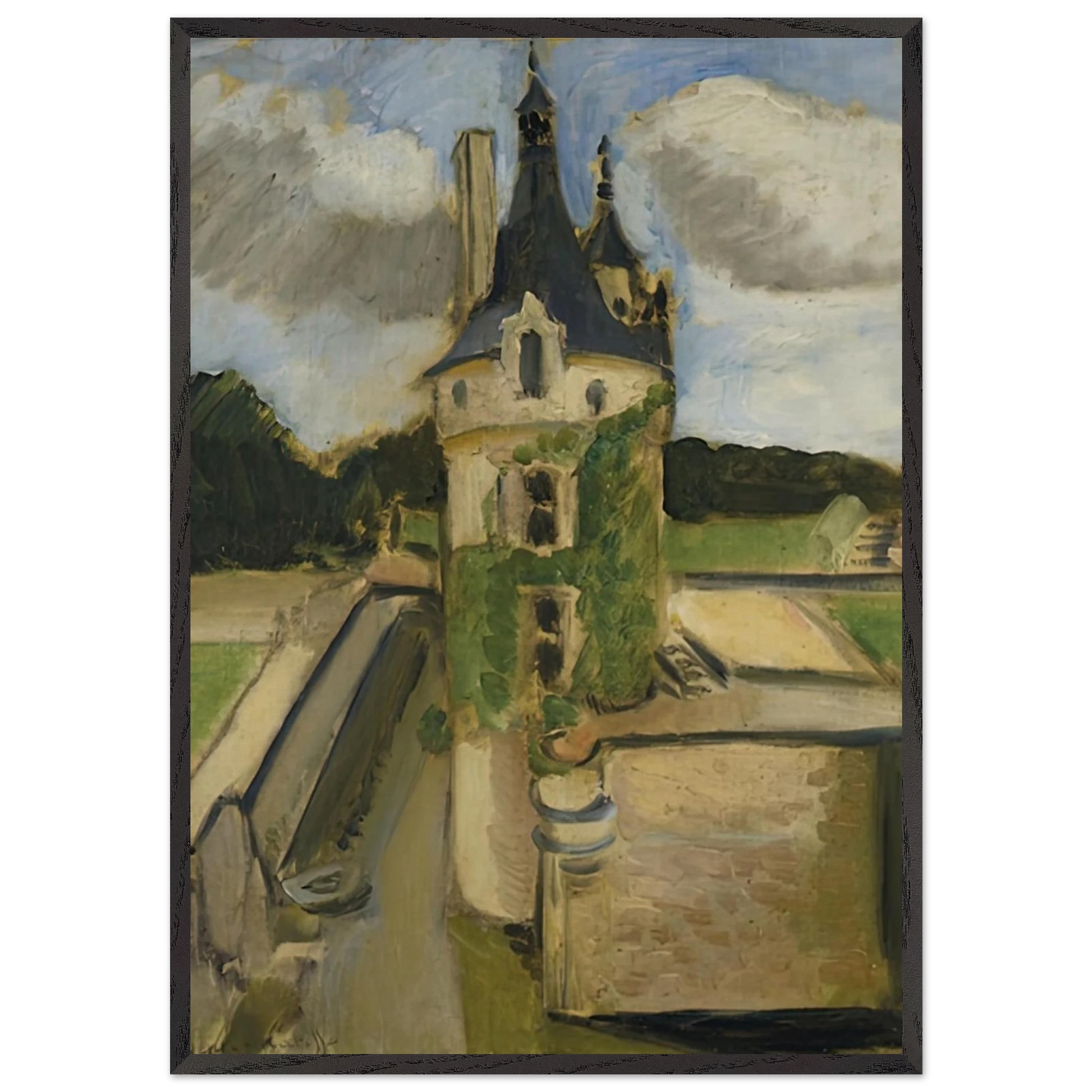 LLA TOUR DE CHENONCEAUX 1917 - Henri Matisse Framed Art Print – Black Wooden Frame - Default Title - -Framed Art Print