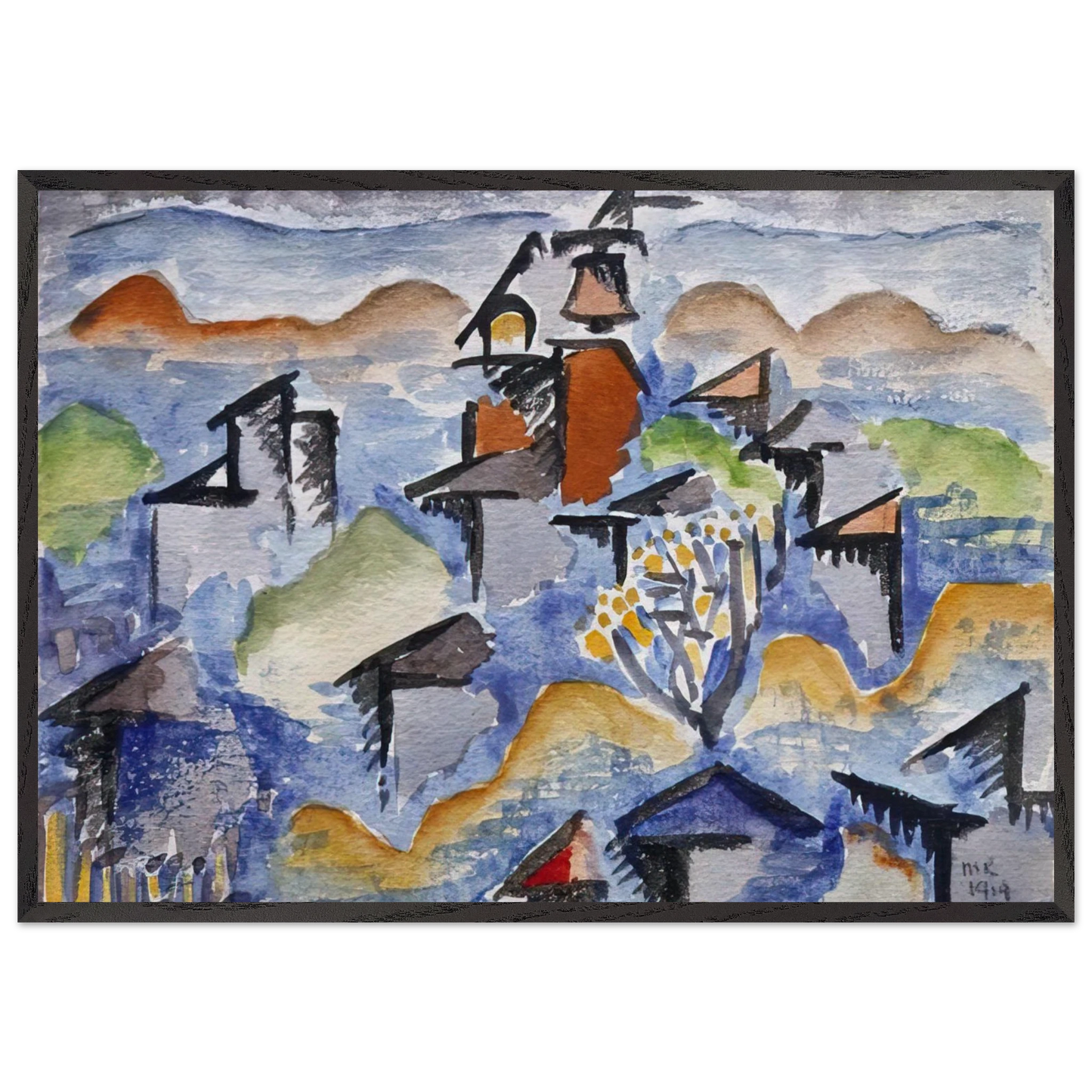 LANDSCAPE N11 - Man Ray Framed Art Print – Black Wooden Frame - Default Title - -Framed Art Print