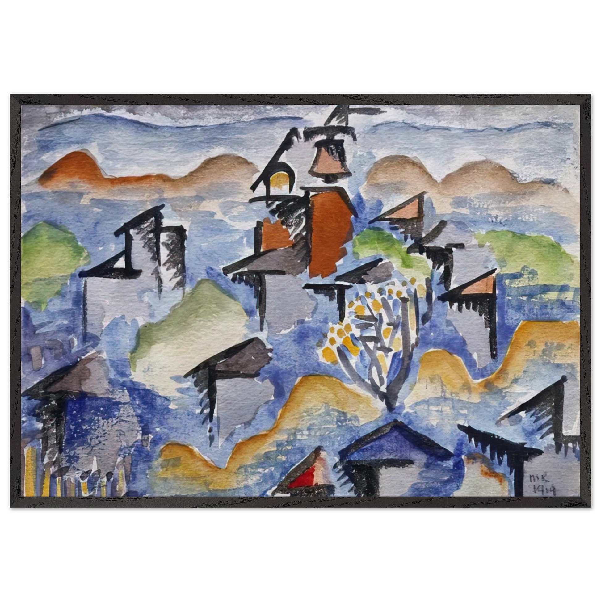 LANDSCAPE N11 - Man Ray Framed Art Print – Black Wooden Frame - Default Title - -Framed Art Print