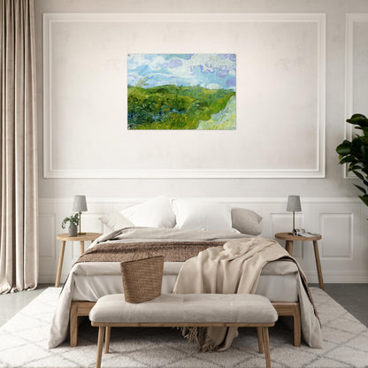 Green Wheat Fields - Vincent van Gogh Acrylic Print - 70x100 cm / 28x40″ inches