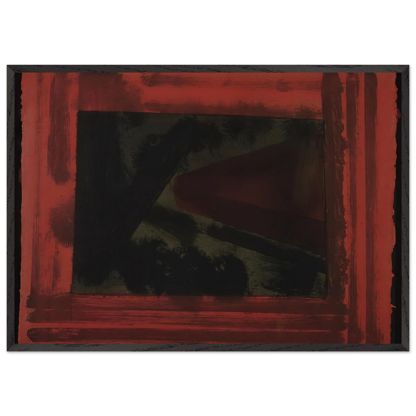 Here We are in Croydon - 1979 - Howard Hodgkin Framed Art Print – Black Wooden Frame - Default Title - -Framed Art Print
