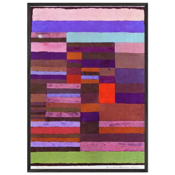 INDIVIDUALIZED ALTIMETRY OF STRIPES 1930 - Paul Klee 70x100 cm / 28x40 inches Framed Art Print – Black Wooden Frame