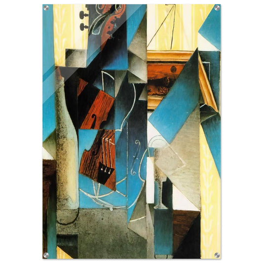 VIOLIN AND PRINT 1913 - Juan Gris Acrylic Print - 70x100 cm / 28x40″ inches