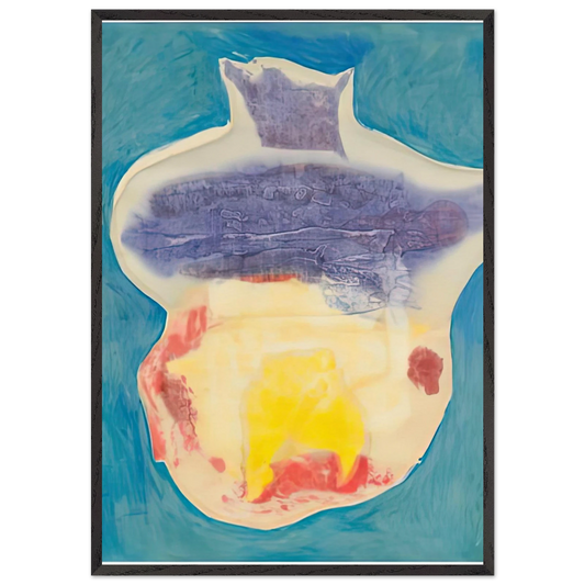 Narcissus 1963- - Helen Frankenthaler 70x100 cm / 28x40 inches Framed Art Print – Black Wooden Frame