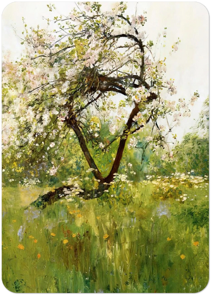 Peach Blossoms - Villiers-le-Bel By Childe Hassam Pack of 10 Post Cards | Childe Hassam Post Cards | A6 (10.5 x 14.8 cm) - 4.1 x 5.8 inches
