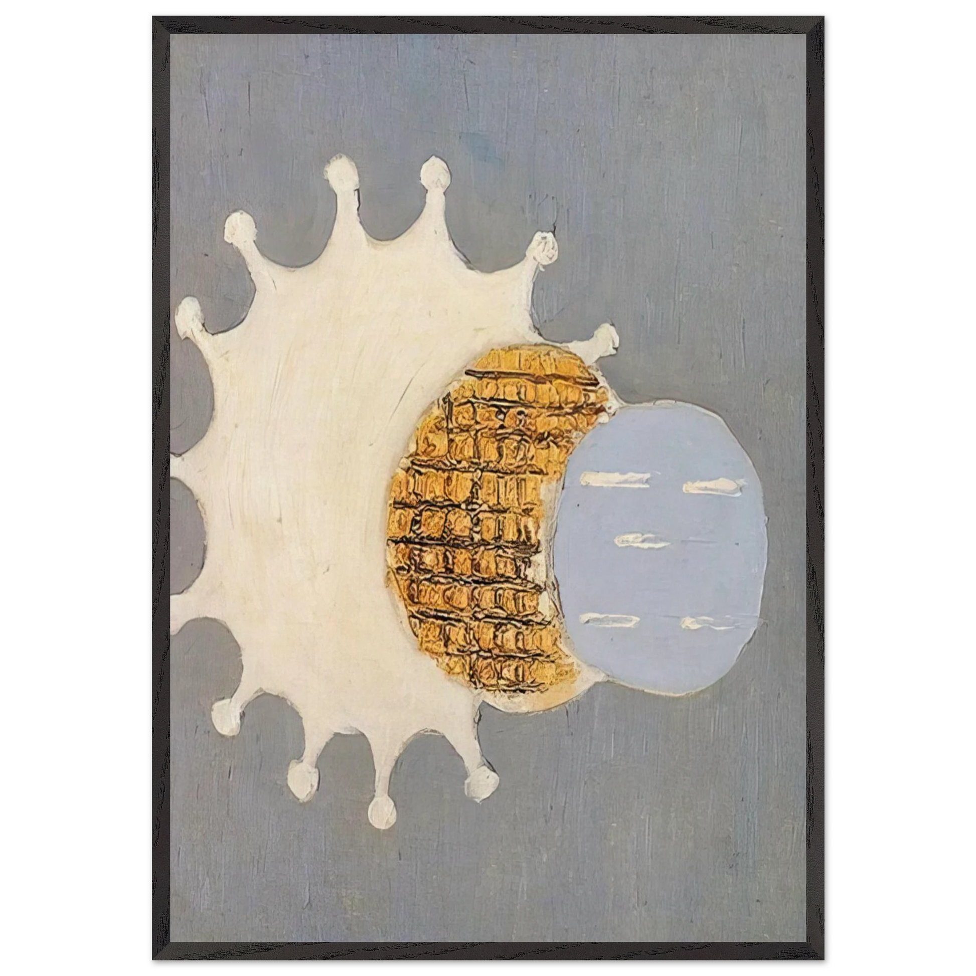 Untitled - 1967 N6 - Forrest Bess Framed Art Print – Black Wooden Frame - Default Title - -Framed Art Print