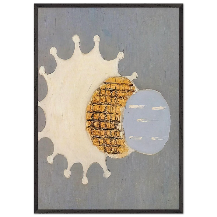 Untitled - 1967 N6 - Forrest Bess 70x100 cm / 28x40 inches Framed Art Print – Black Wooden Frame