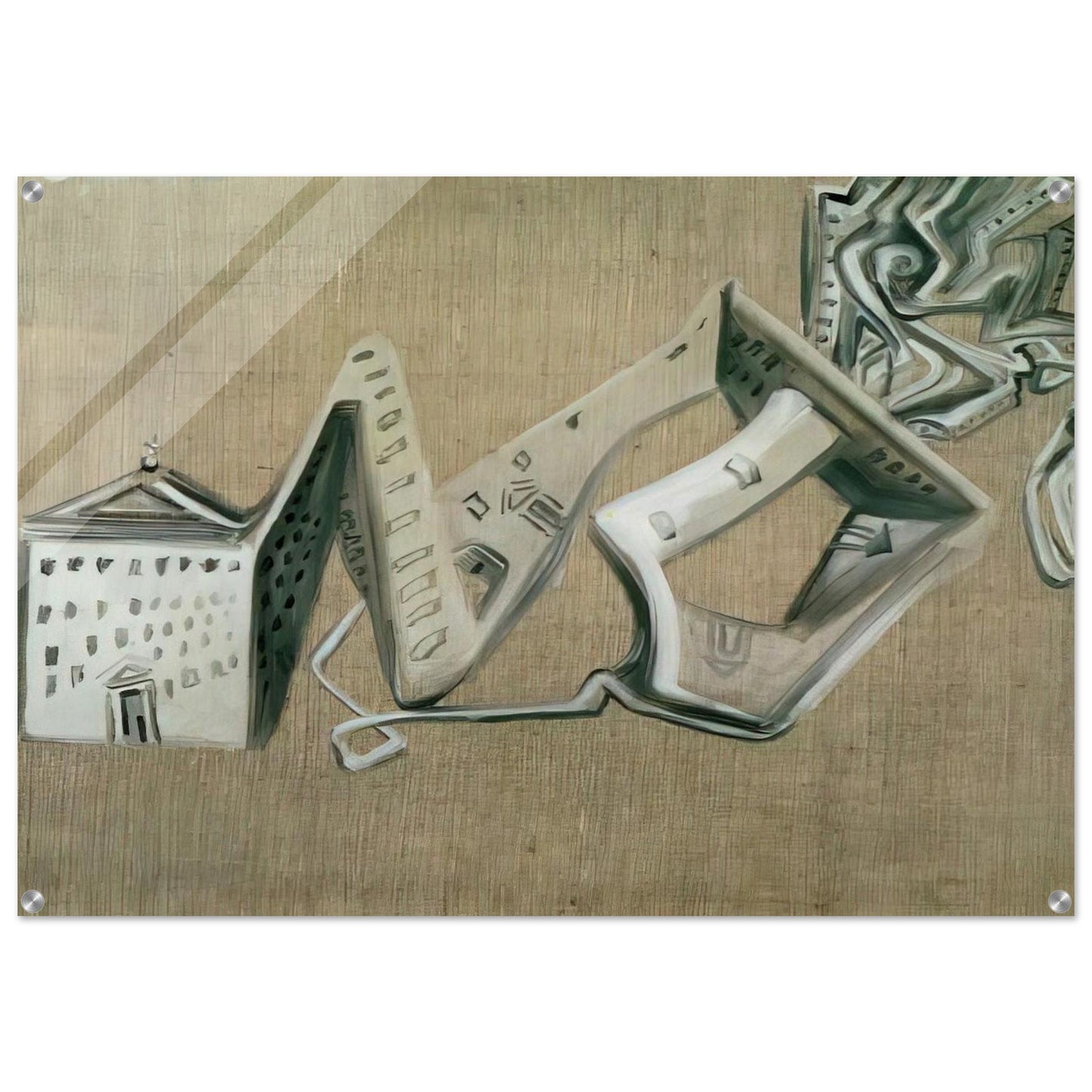 ARCHITECTURAL CONTORTION OF EL ESCORIAL - Salvador Dali Acrylic Print - 70x100 cm / 28x40″ inches | Salvador Dali Wall Art | Salvador Dali Prints