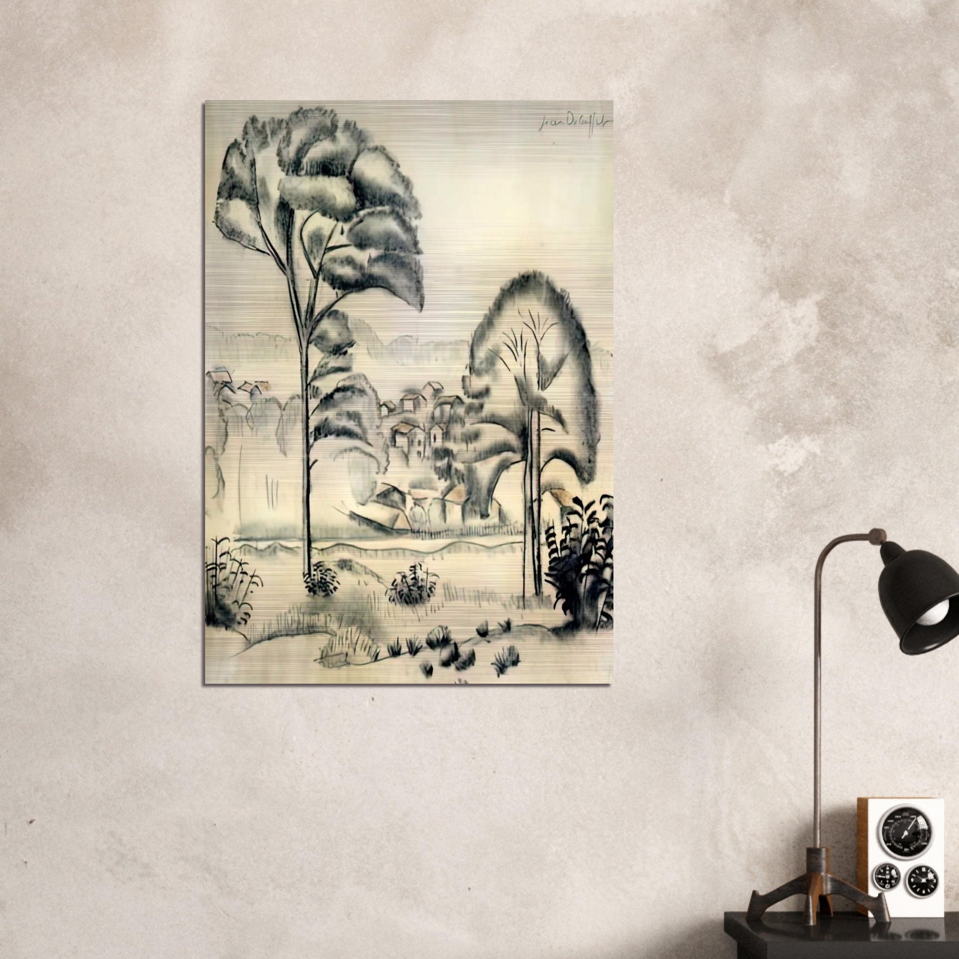 LANDSCAPE OF ALGERIA - Jean Dubuffet Brushed Aluminum Print - 70x100 cm / 28x40 inches | Jean Dubuffet Aluminum Print | Jean Dubuffet Prints