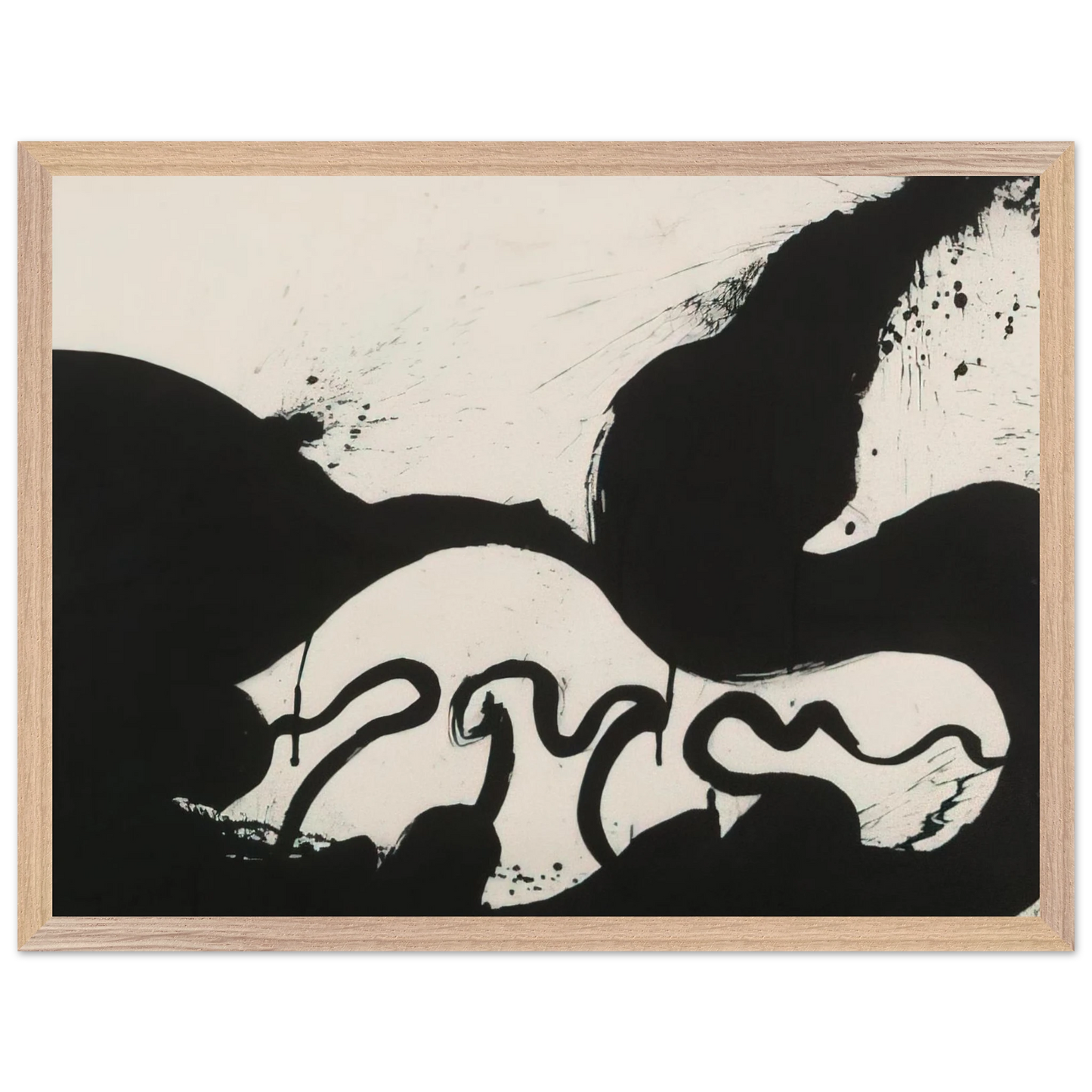 Helen Frankenthaler - Untitled - 1973 Wall art - 70x100 cm / 28x40 inches - Premium Wooden Framed Poster With Fine Art Paper - Black frame