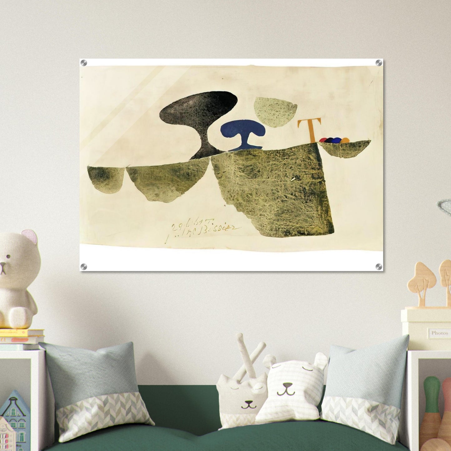 29.6.61 T - 1961 - Julius Bissier Acrylic Print - 70x100 cm / 28x40″ inches | Julius Bissier Wall Art | Julius Bissier Prints