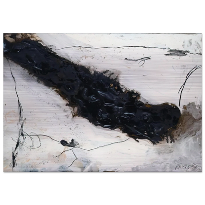 Fluss - 1983 - Emil Schumacher Brushed Aluminum Print - 70x100 cm / 28x40 inches | Emil Schumacher Aluminum Print | Emil Schumacher Prints
