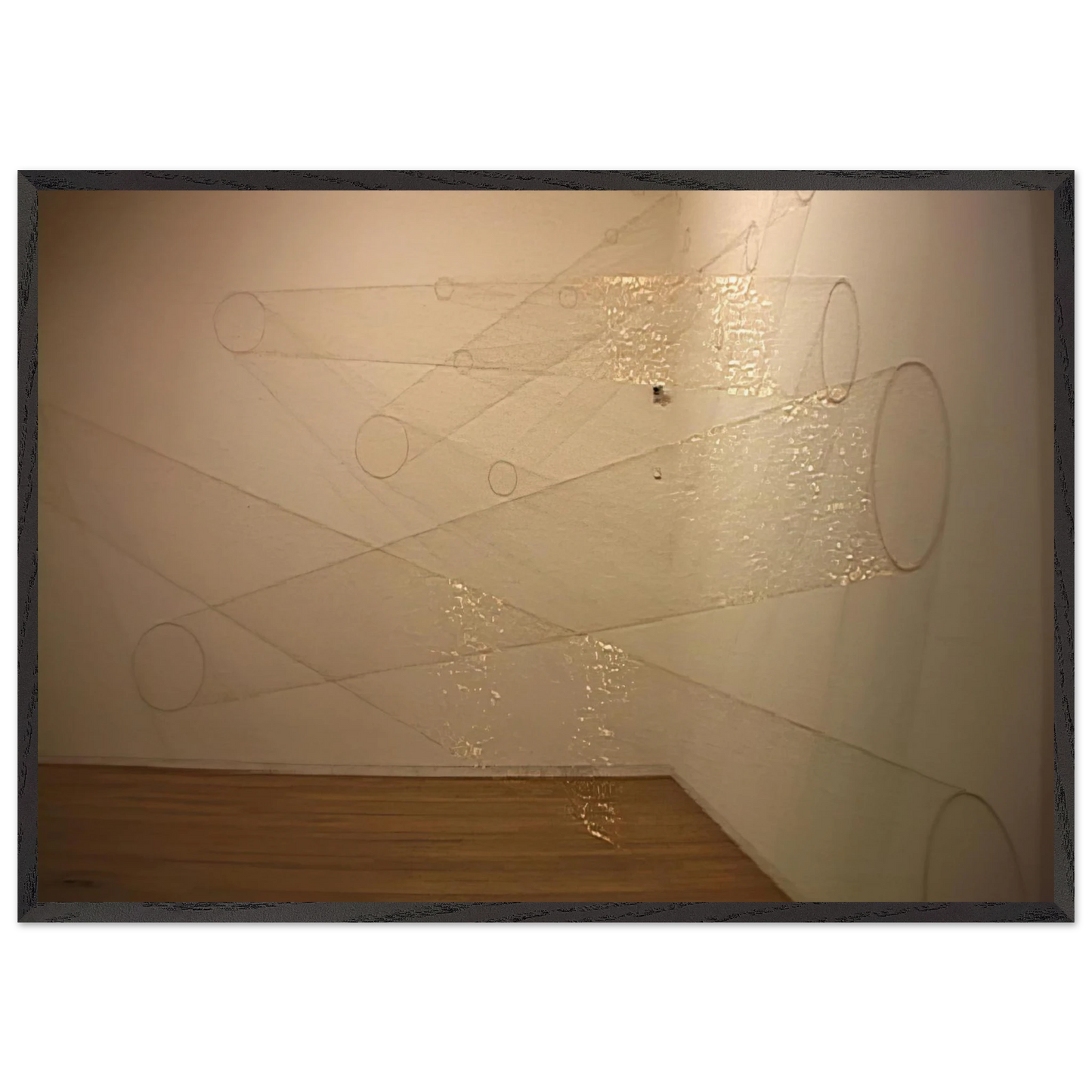 Web 1 B - 2002 - Lygia Pape Framed Art Print – Black Wooden Frame - Default Title - -Framed Art Print