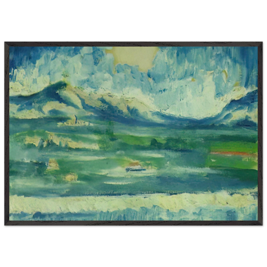 LANDSCAPE NEAR AMPURDAN 2 - Salvador Dali Framed Art Print – Black Wooden Frame - Default Title - -Framed Art Print