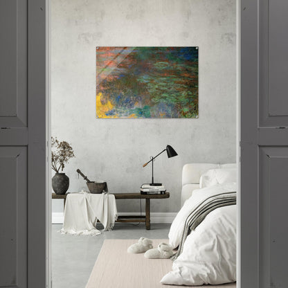 Water Lily Pond, Evening right panel - claude monet Acrylic Print - 70x100 cm / 28x40″ inches | claude monet Wall Art | claude monet Prints