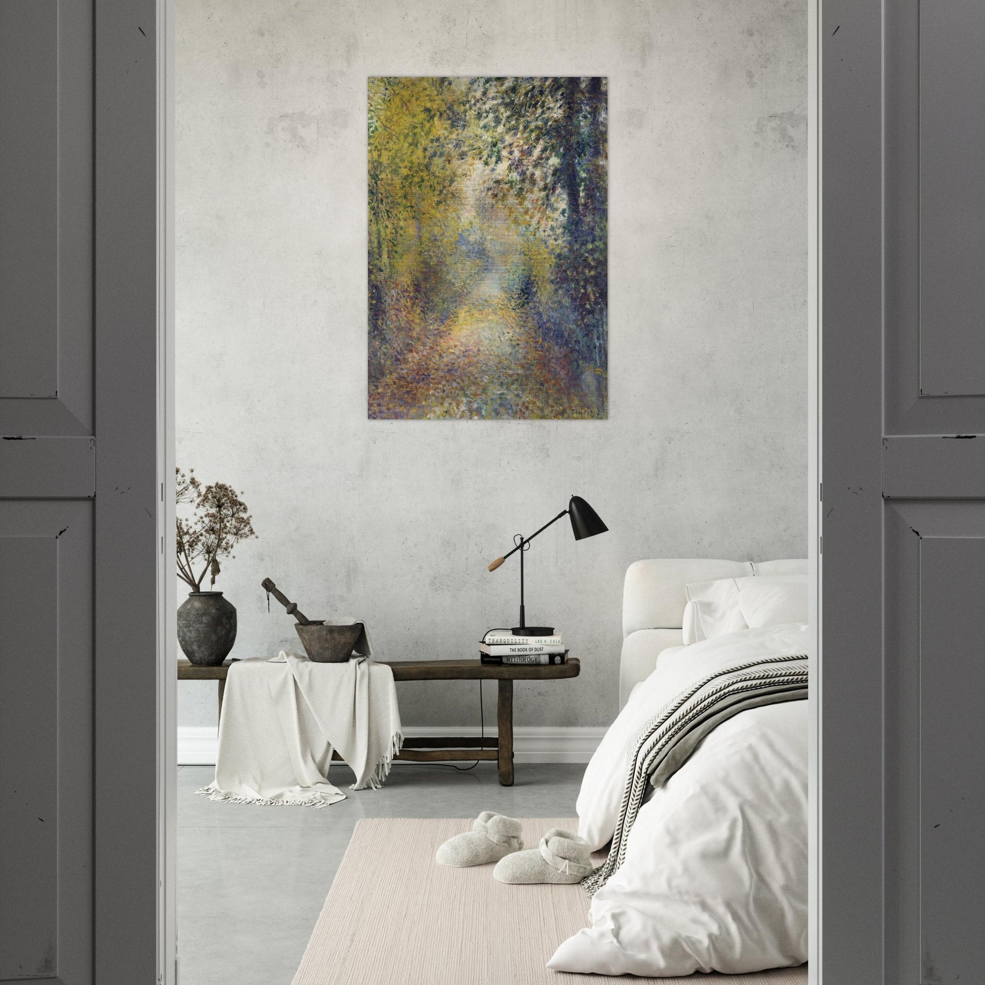 In the Woods - Pierre-Auguste Renoir Brushed Aluminum Print - 70x100 cm / 28x40 inches | Pierre-Auguste Renoir Aluminum Print | Pierre-Auguste Renoir Prints