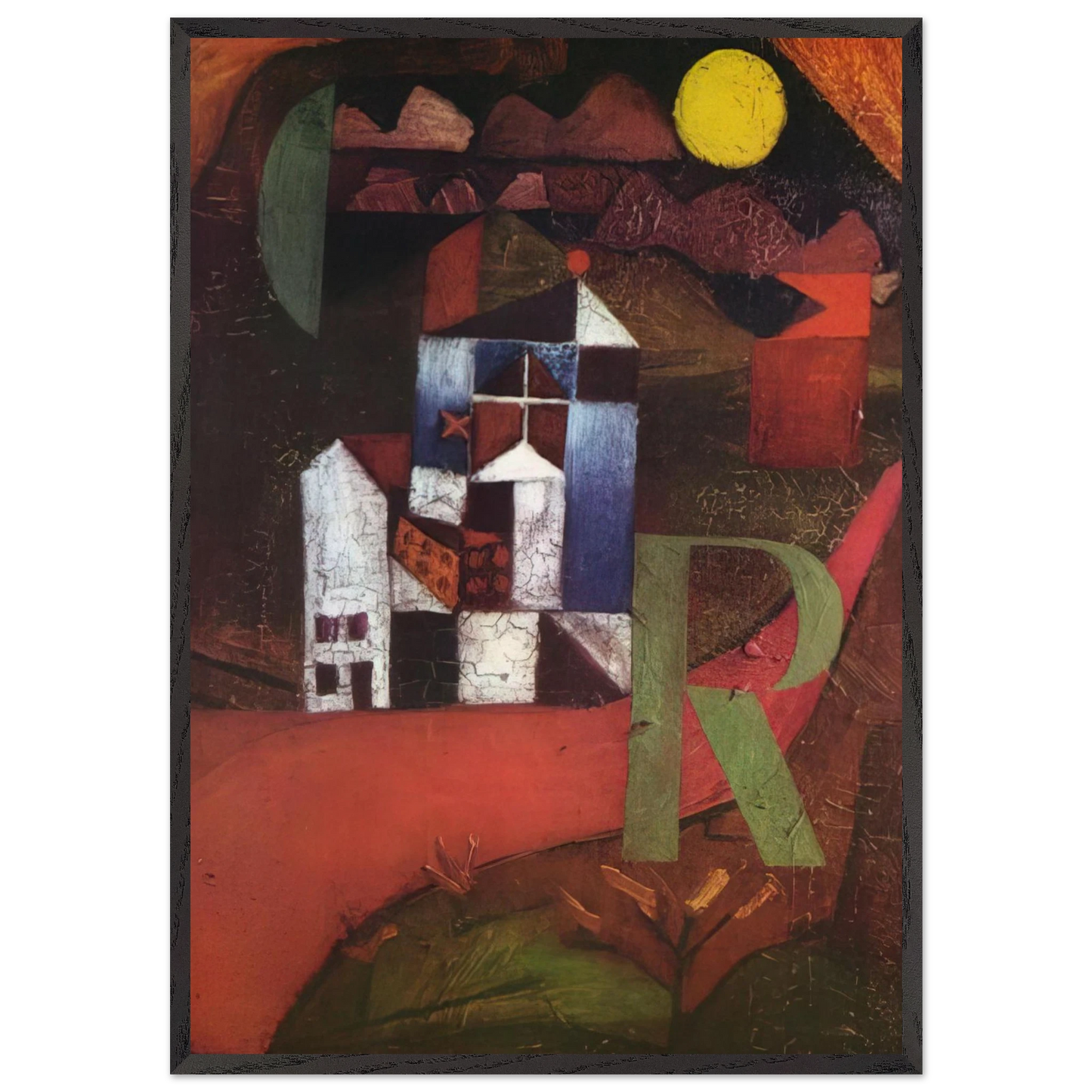 VILLA R 1919 - Paul Klee Framed Art Print – Black Wooden Frame - Default Title - -Framed Art Print