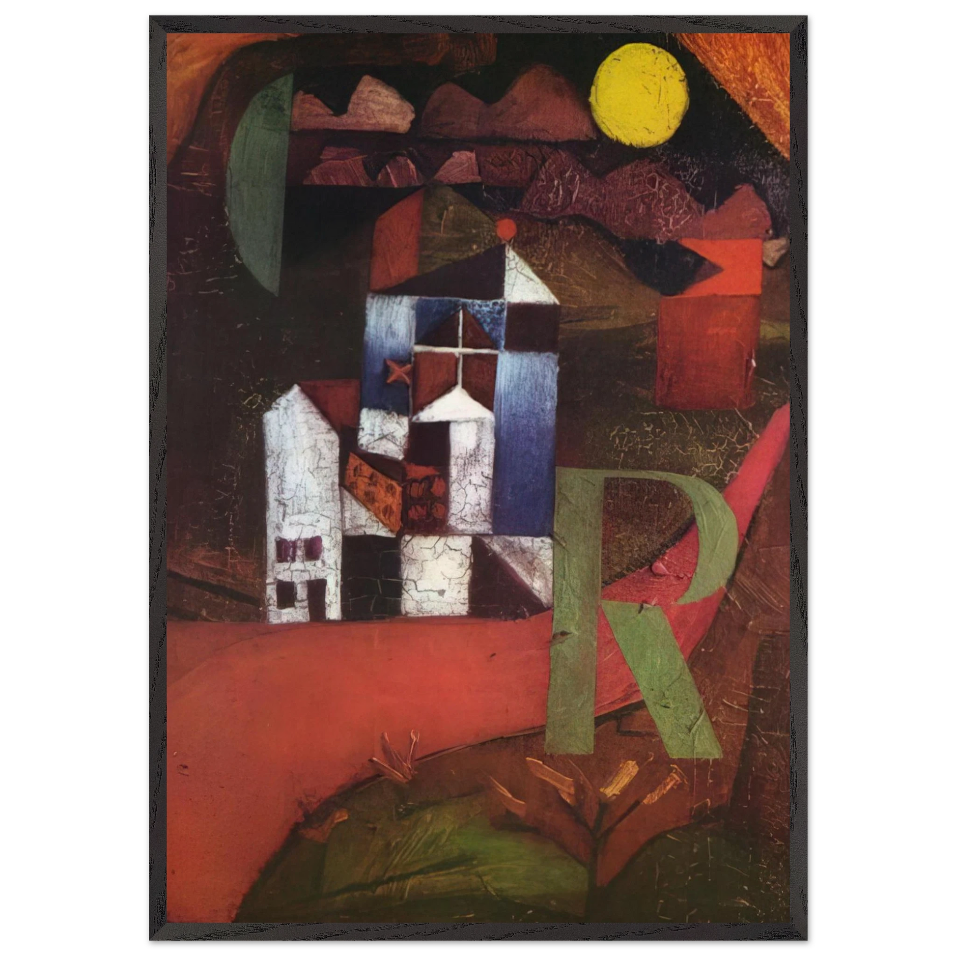 VILLA R 1919 - Paul Klee Framed Art Print – Black Wooden Frame - Default Title - -Framed Art Print