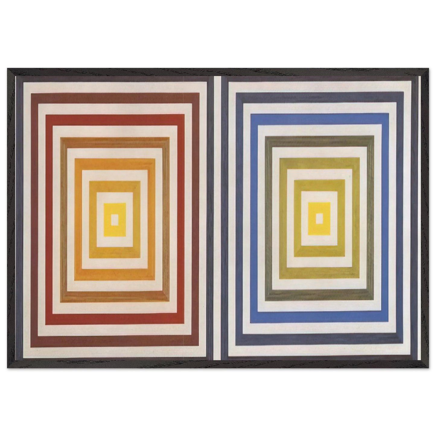 From Yellow to Violet - 1956 - Francois Morellet Framed Art Print – Black Wooden Frame - Default Title - -Framed Art Print