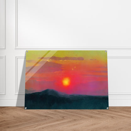 Red sunset - Arkhyp Kuindzhi Acrylic Print - 70x100 cm / 28x40″ inches | Arkhyp Kuindzhi Wall Art | Arkhyp Kuindzhi Prints