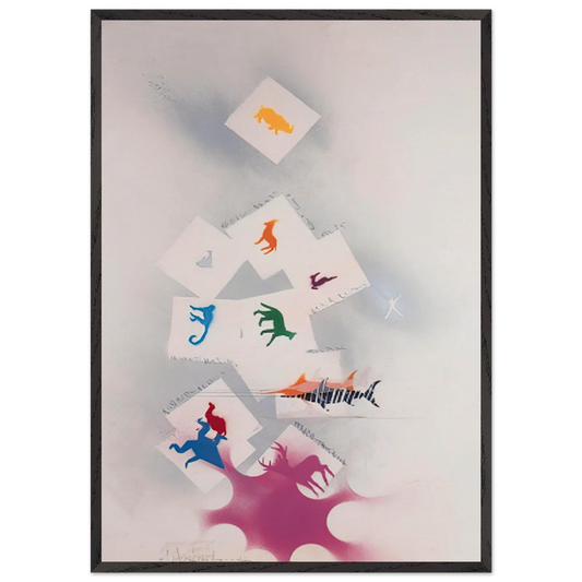 Untitled 2 N2 - Alighiero Boetti Framed Art Print – Black Wooden Frame - Default Title - -Framed Art Print