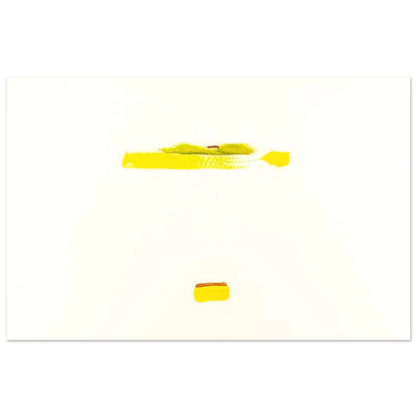 Helen Frankenthaler - New York III - 1972 Wall art - 28x43  cm / XL (11x17 inches) - Premium Wooden Framed Poster With Fine Art Paper - White frame