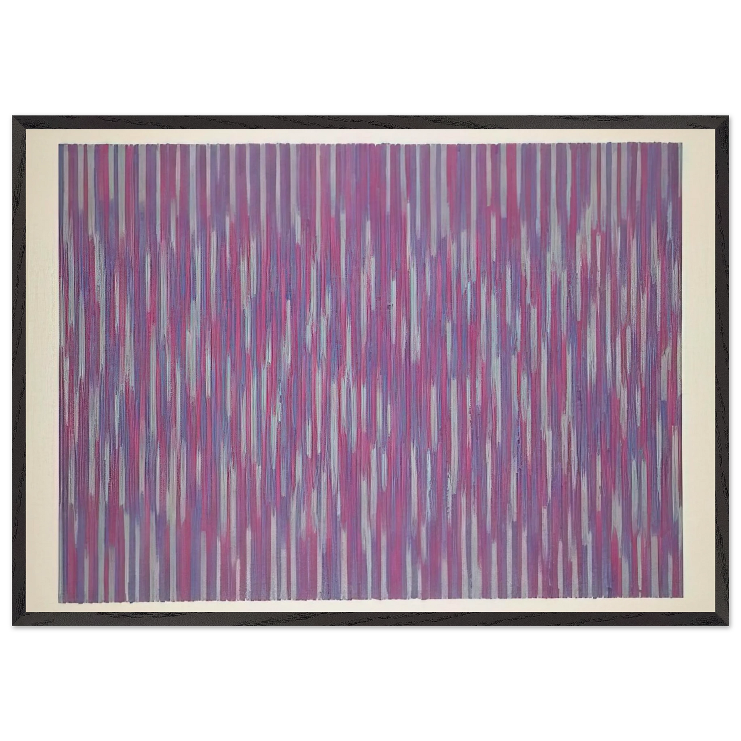 Red Picnic - 1984 - Gene Davis Framed Art Print – Black Wooden Frame - Default Title - -Framed Art Print