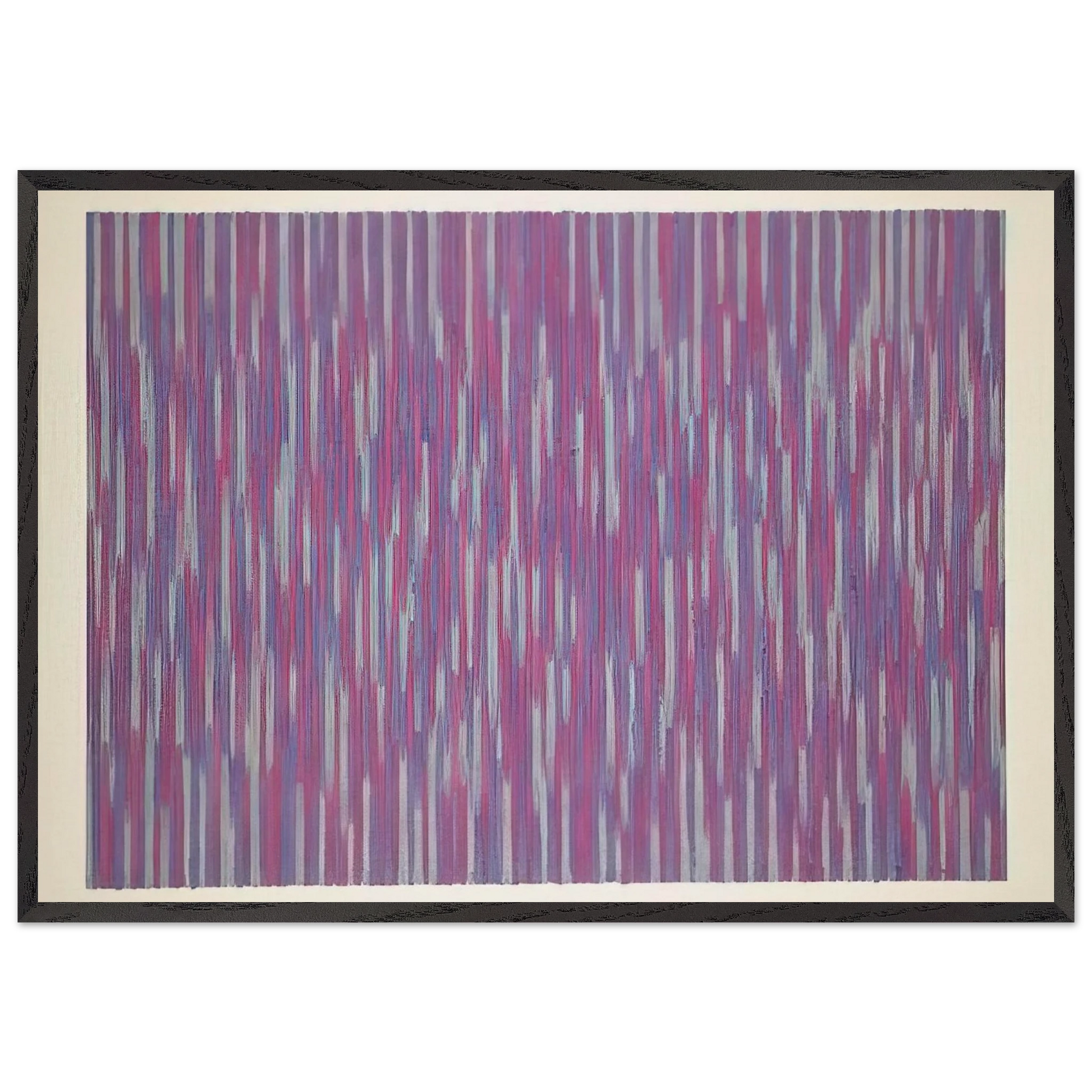 Red Picnic - 1984 - Gene Davis Framed Art Print – Black Wooden Frame - Default Title - -Framed Art Print