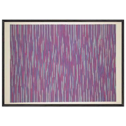 Red Picnic - 1984 - Gene Davis Framed Art Print – Black Wooden Frame - Default Title - -Framed Art Print