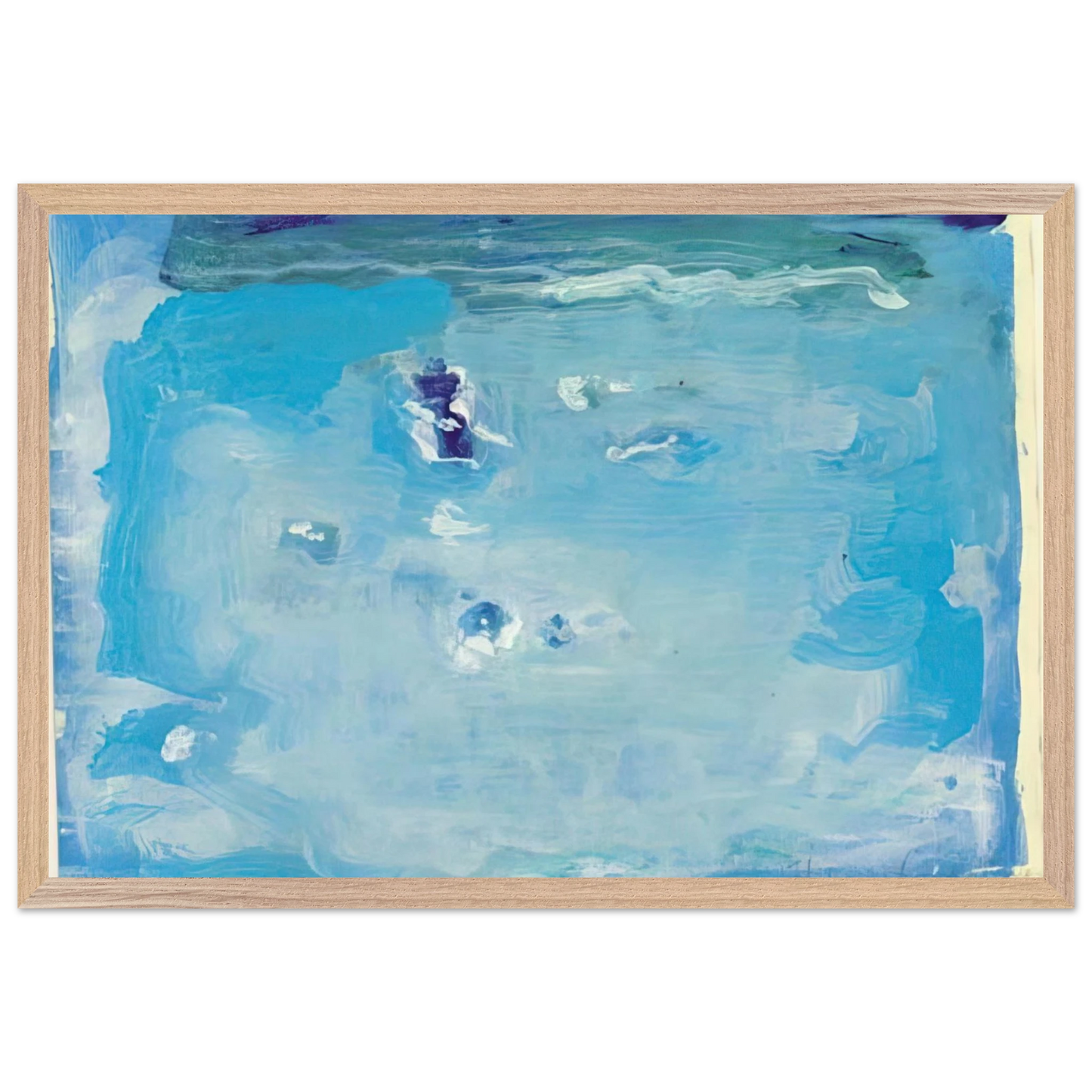 Helen Frankenthaler - Untitled - Color Field Painting, Lyrical Abstraction Wall art - 45x60 cm / 18x24 inches - Premium Wooden Framed Poster With Fine Art Paper - Black frame