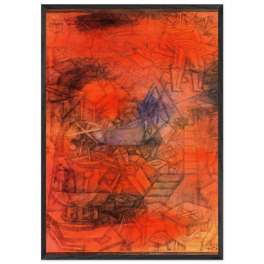 GROYNES 1925 - Paul Klee 70x100 cm / 28x40 inches Framed Art Print – Black Wooden Frame
