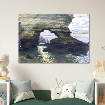 Port d `Amount Etretat - claude monet Acrylic Print - 70x100 cm / 28x40″ inches