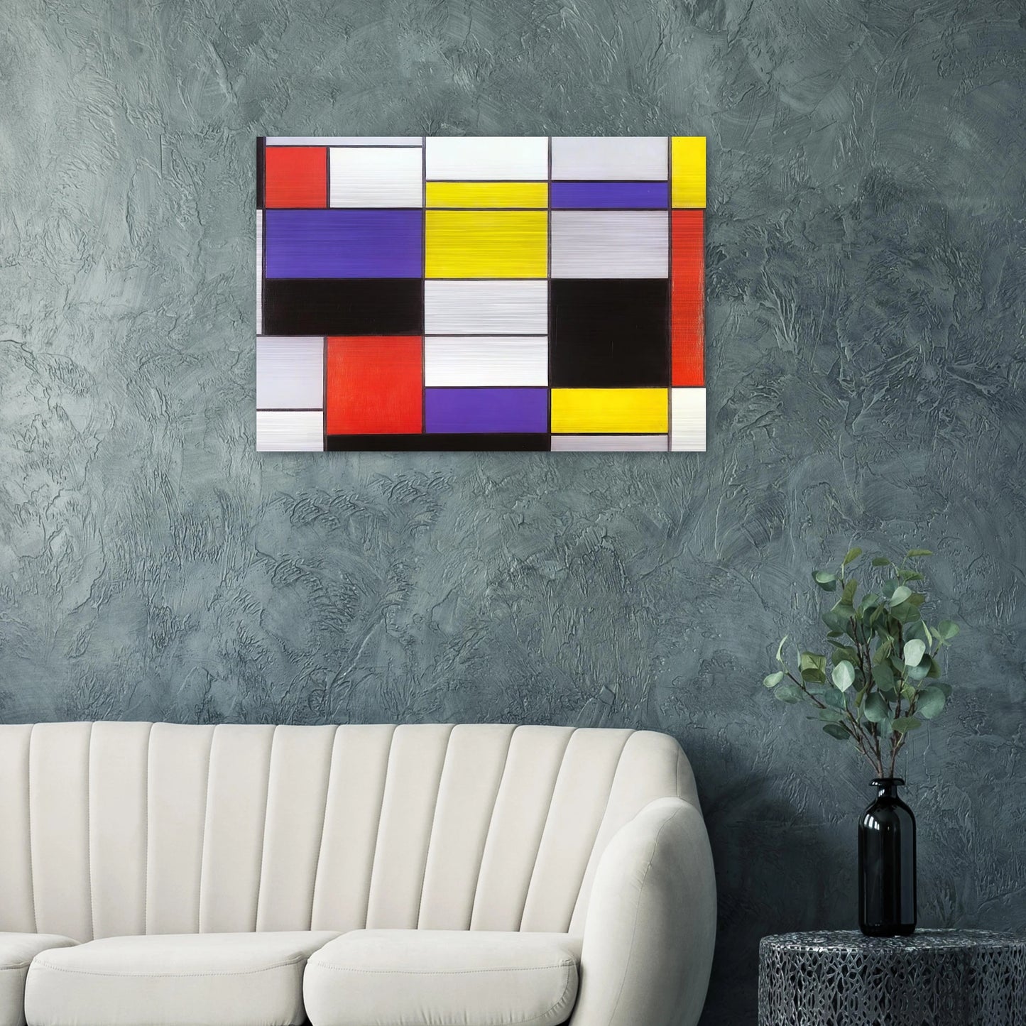 Composition A - Piet Mondrian Brushed Aluminum Print - 70x100 cm / 28x40 inches | Piet Mondrian Aluminum Print | Piet Mondrian Prints