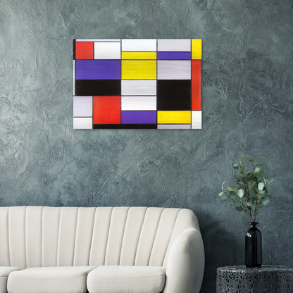 Composition A - Piet Mondrian Brushed Aluminum Print - 70x100 cm / 28x40 inches | Piet Mondrian Aluminum Print | Piet Mondrian Prints
