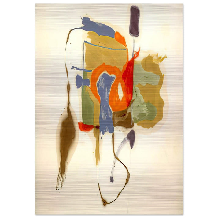 Blue Form in a Scene - 1961 - Helen Frankenthaler Brushed Aluminum Print - 70x100 cm / 28x40 inches | Helen Frankenthaler Aluminum Print | Helen Frankenthaler Prints