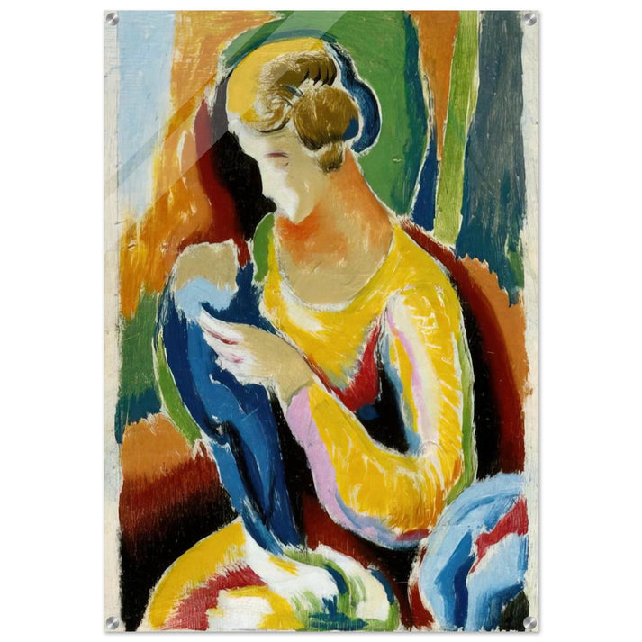 WOMAN 1920 - Thomas Hart Benton Acrylic Print - 70x100 cm / 28x40″ inches | Thomas Hart Benton Wall Art | Thomas Hart Benton Prints