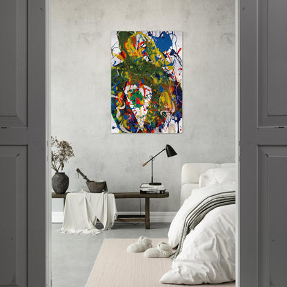 Untitled  SFP94-65  SFF 1739  - Sam Francis Brushed Aluminum Print - 70x100 cm / 28x40 inches | Sam Francis Aluminum Print | Sam Francis Prints