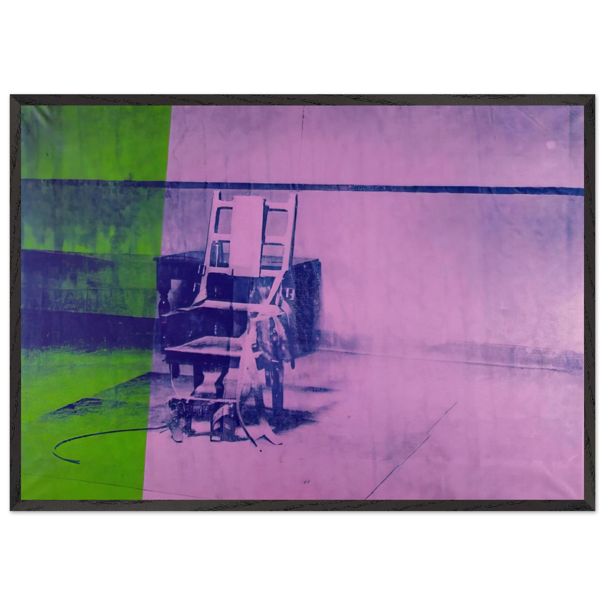 Big electric chair - Andy Warhol Framed Art Print – Black Wooden Frame - Default Title - -Framed Art Print