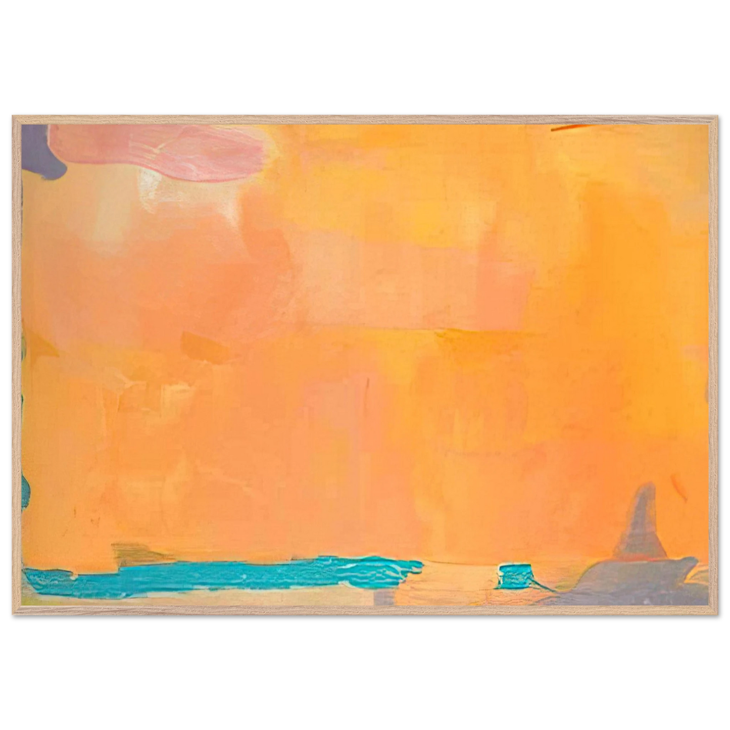 Helen Frankenthaler - Royal Fireworks - 1975 Wall art - A2 (42 x 59.4  cm) - Premium Wooden Framed Poster With Fine Art Paper - White frame