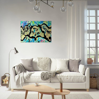 Untitled  Variant F  - Sam Francis Brushed Aluminum Print - 70x100 cm / 28x40 inches | Sam Francis Aluminum Print | Sam Francis Prints