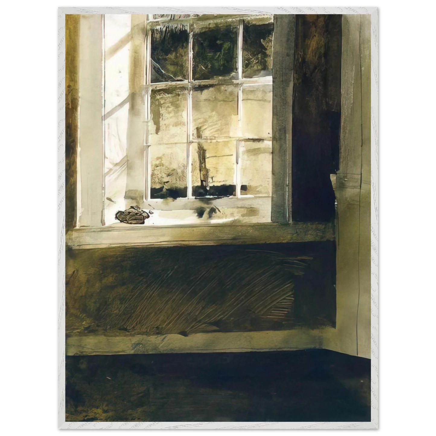 Andrew Wyeth - GROUNDHOG DAY 4 Wall Art - 60x80 cm / 24x32 inches - Premium Wooden Framed Poster With Fine Art Paper - Wood frame