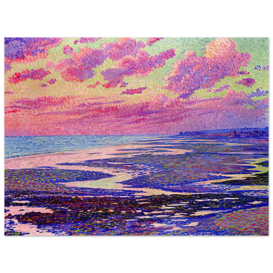 Theo van Rysselberghe - THE BEACH AT AMBLETEUSE AT LOW TIDE 1900 Fine Art Poster - Default Title
