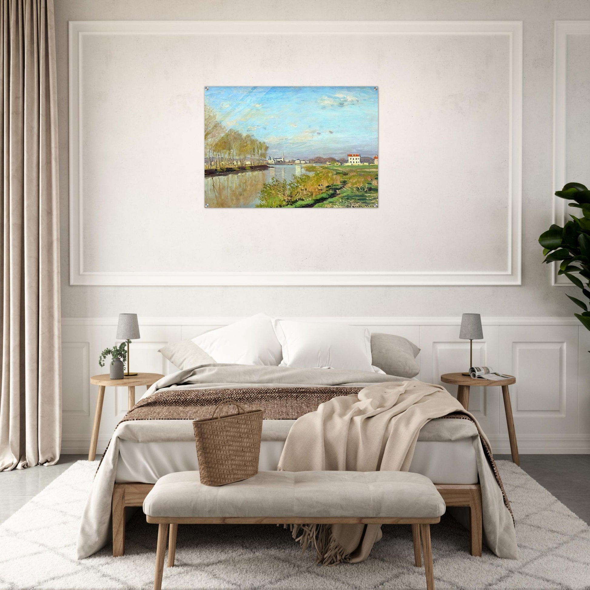 Argenteuil, The Seine - claude monet Acrylic Print - 70x100 cm / 28x40″ inches