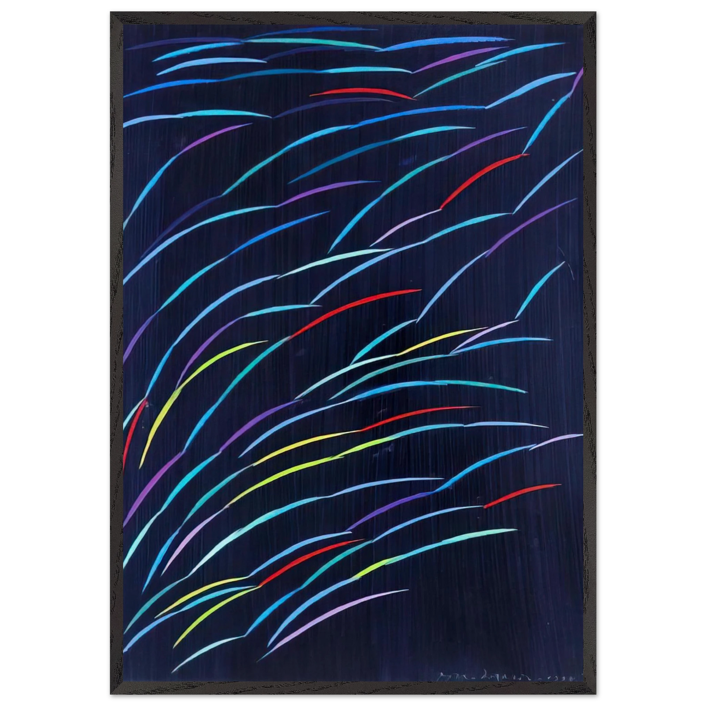 Untitled - 1998 N3 - Piero Dorazio Framed Art Print – Black Wooden Frame - Default Title - -Framed Art Print