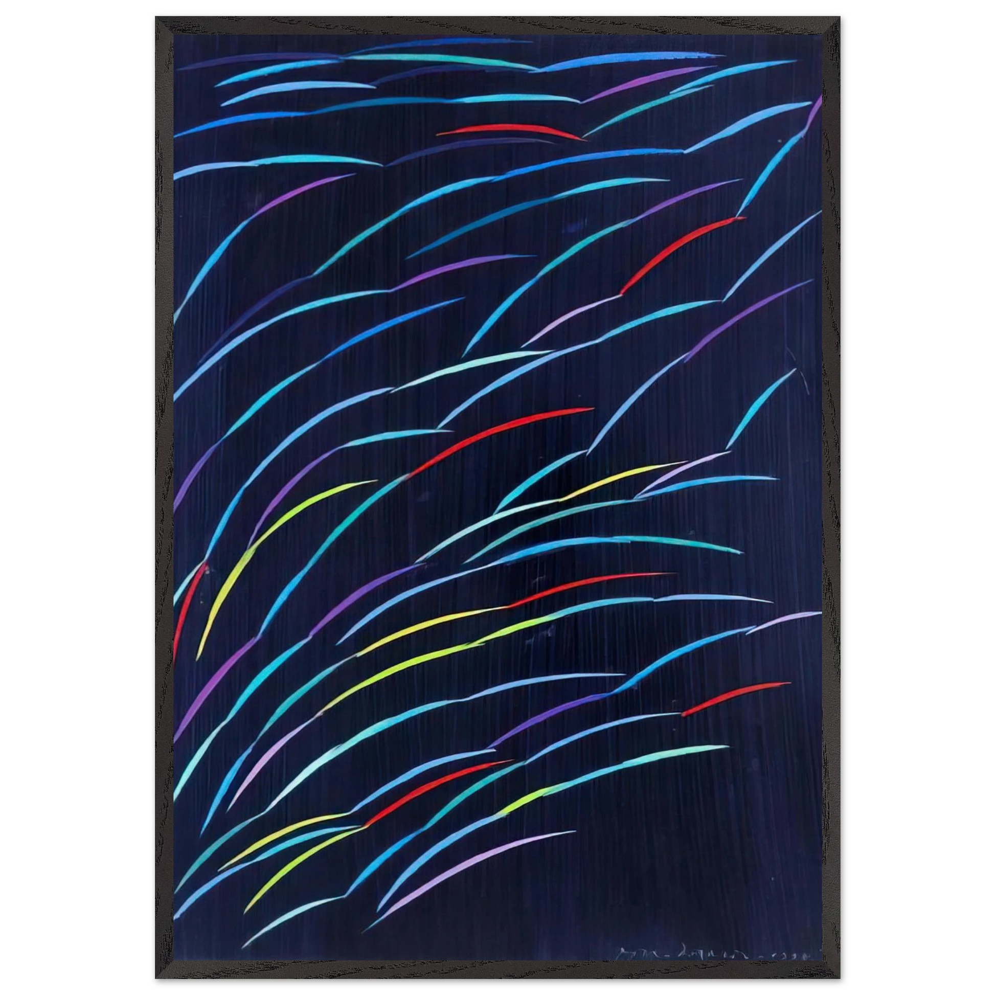 Untitled - 1998 N3 - Piero Dorazio Framed Art Print – Black Wooden Frame - Default Title - -Framed Art Print